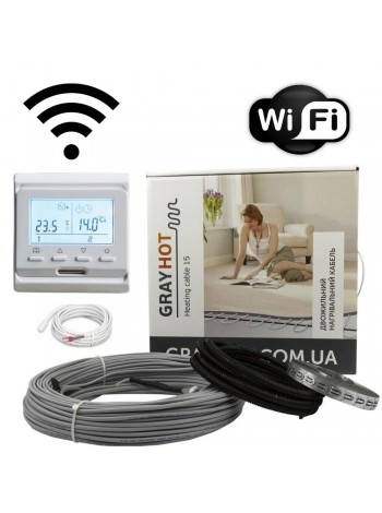 2,9 м2 Комплект кабельного теплої підлоги під плитку GreyHot + E51 Wi-Fi (Україна)