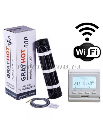 Wi-Fi Комплект теплої підлоги під плитку 0,6 м2 GrayHot з Е51